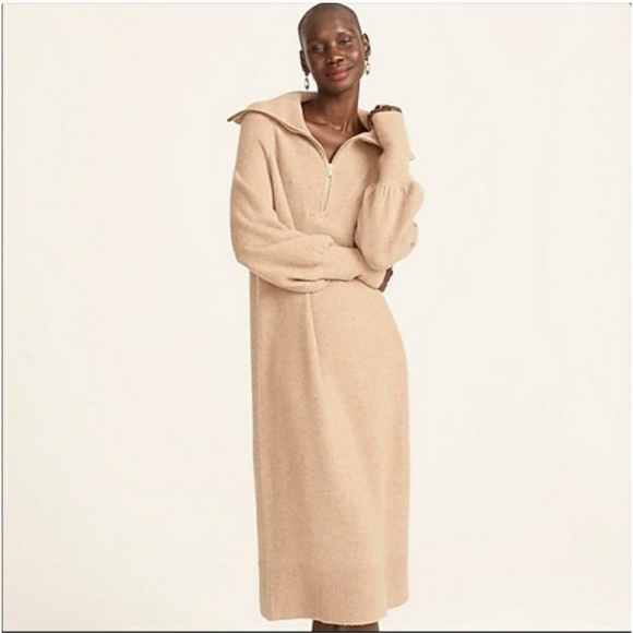 48. J.Crew Half-zip sweater-dress in Supersoft yarn - Picture 2 of 7